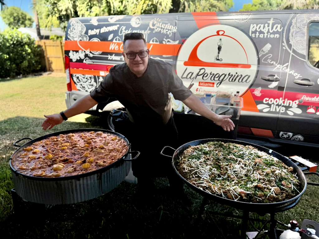 Live Pasta Station — La Peregrina Miami catering