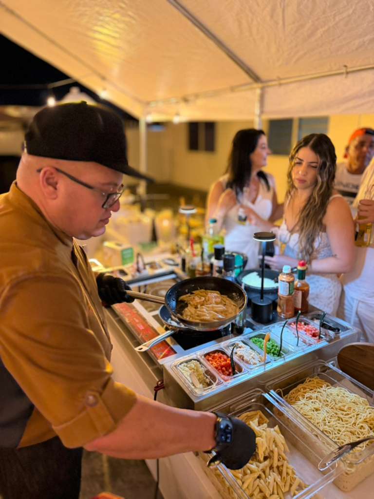 Live Pasta Station — La Peregrina Miami catering