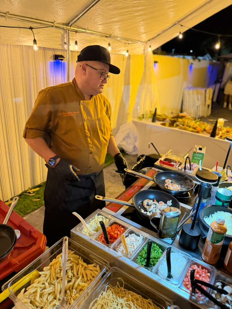 Live Pasta Station — La Peregrina Miami catering