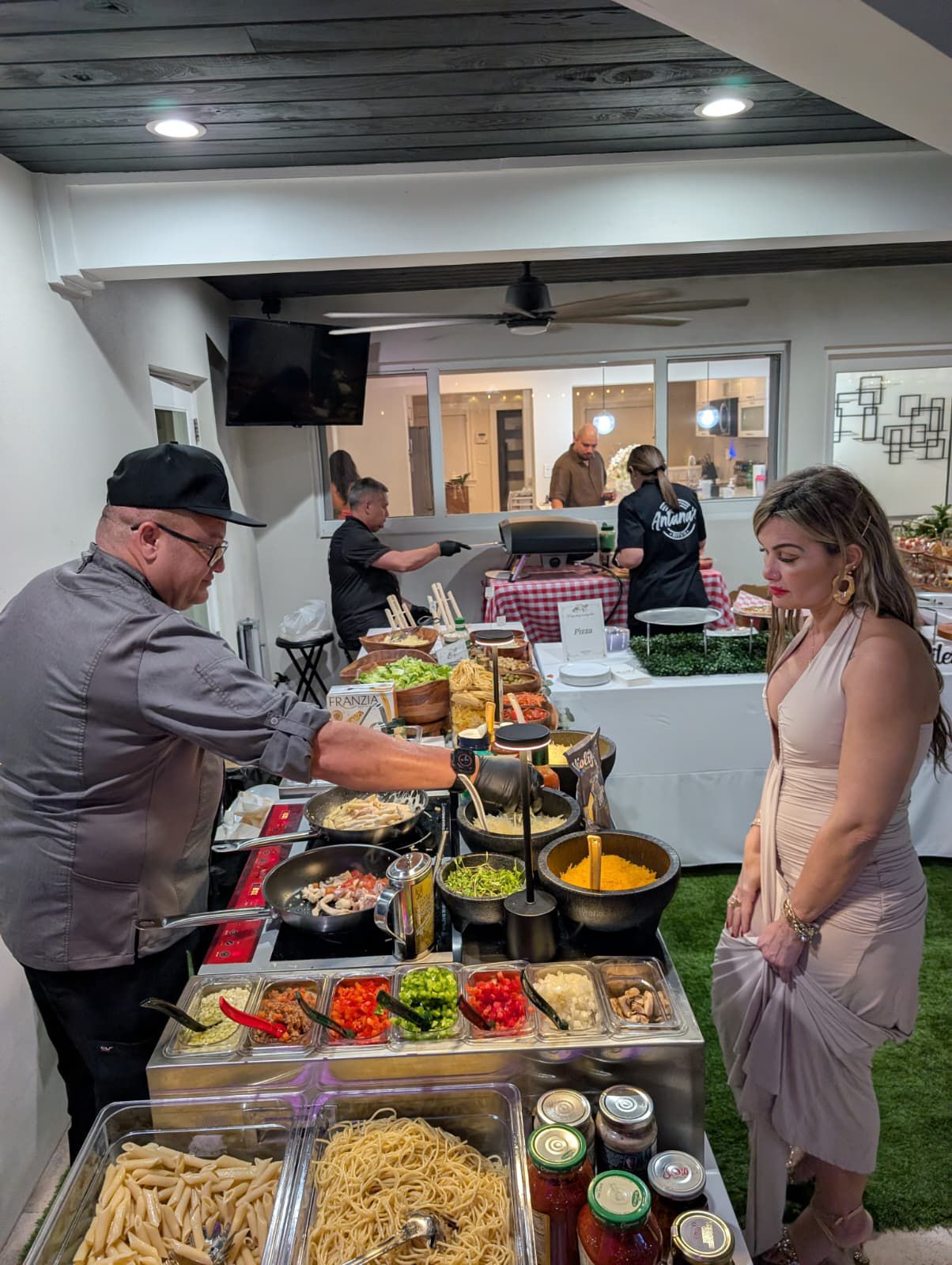 Live Pasta Station — La Peregrina Miami catering