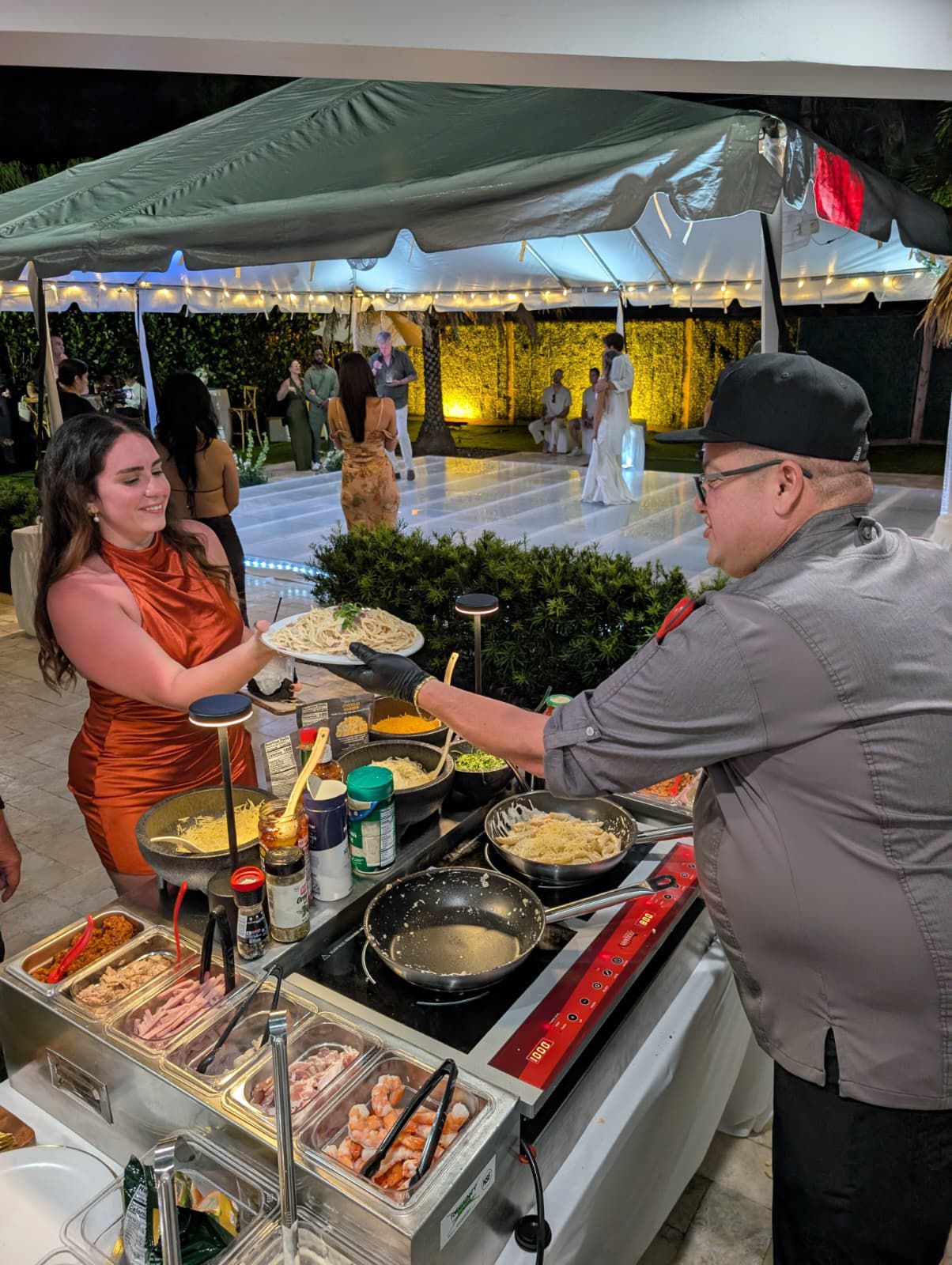 Live Pasta Station — La Peregrina Miami catering
