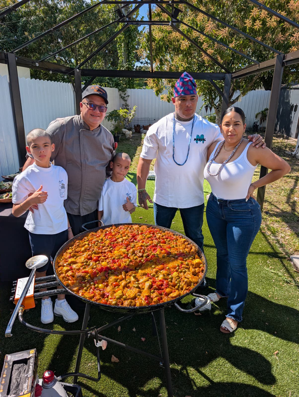 Live Paella Pans — La Peregrina Miami catering