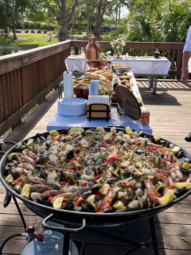 Live Paella Pans — La Peregrina Miami catering