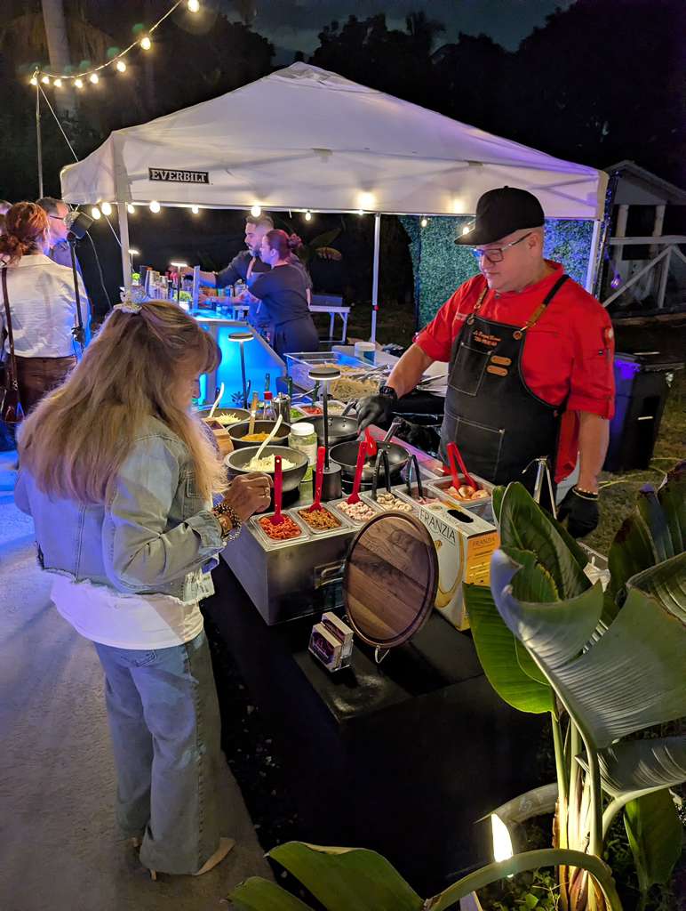 Live Pasta Station — La Peregrina Miami catering