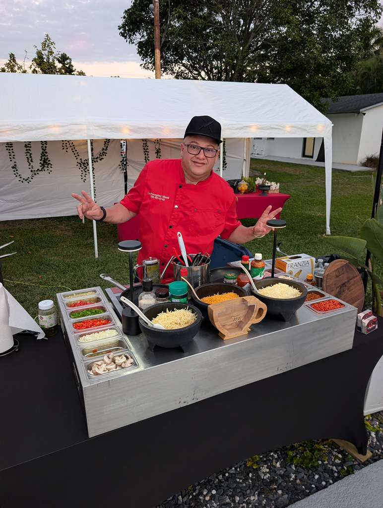 Live Pasta Station — La Peregrina Miami catering